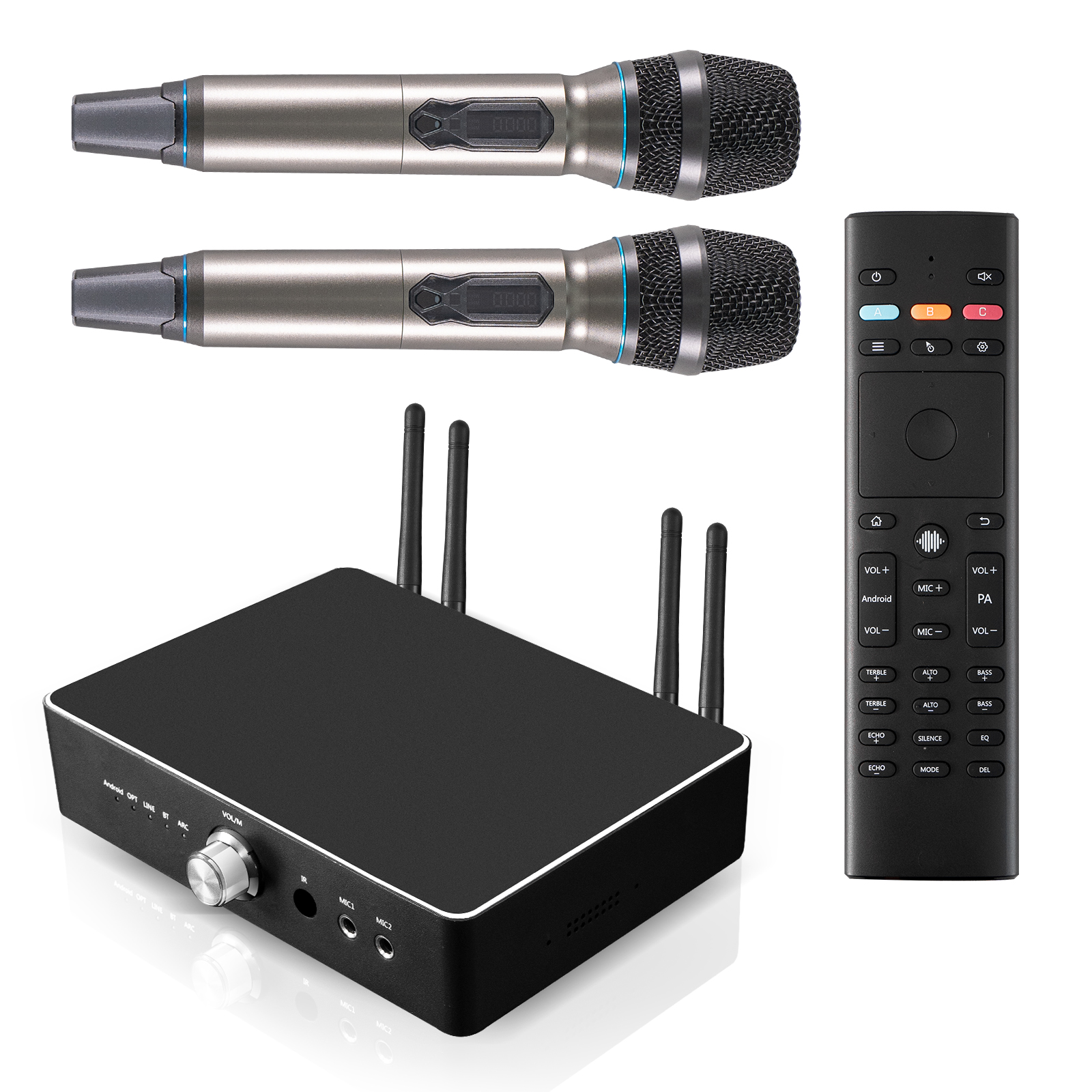 Lecteur réseau KTV, kit amplificateur et microphone